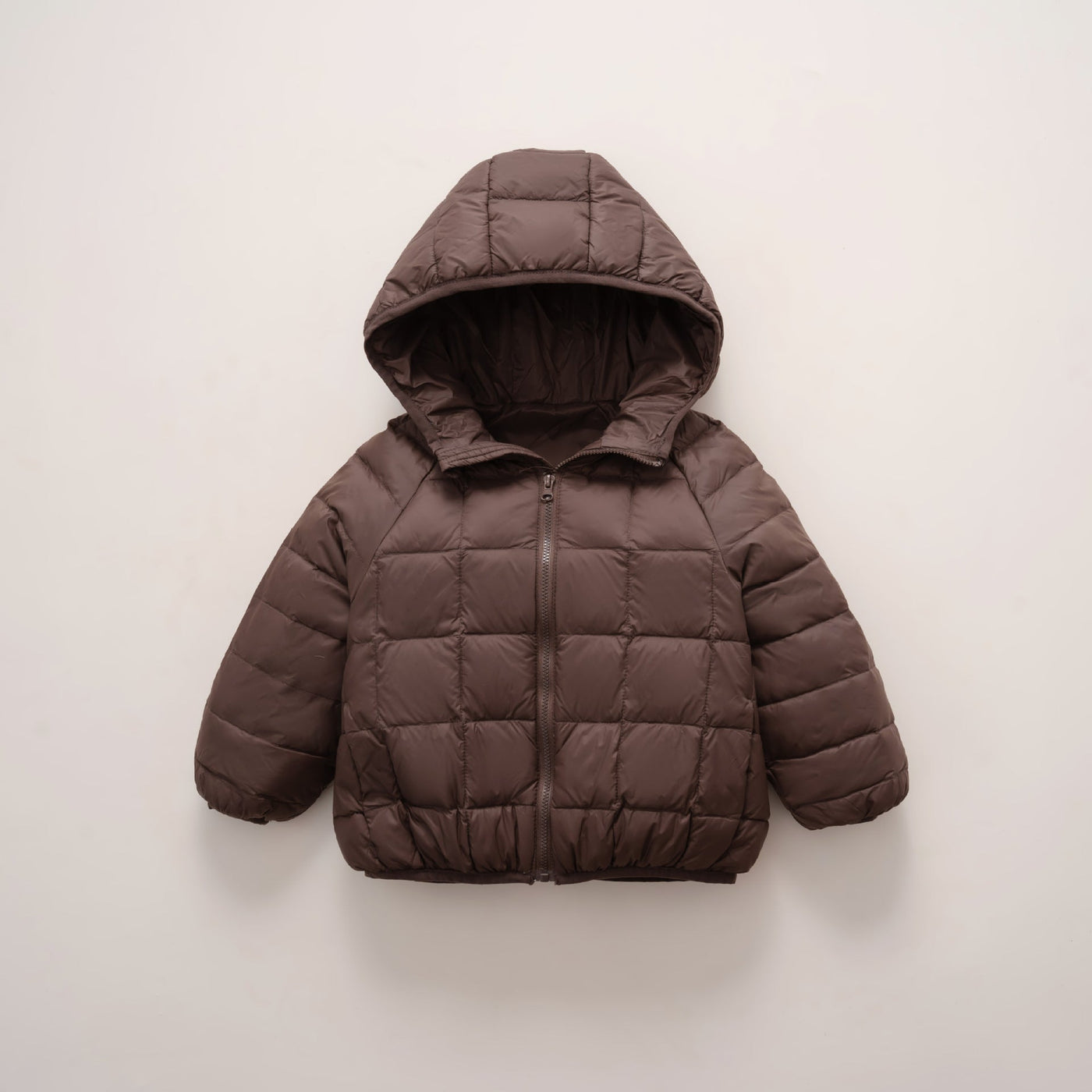 Damen warme Daunenjacke mit Kapuze und quer gestepptem Design Heidi-Mode