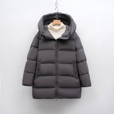 Damen modische Winterjacke im Oversized-Stil mit Kapuze Heidi-Mode