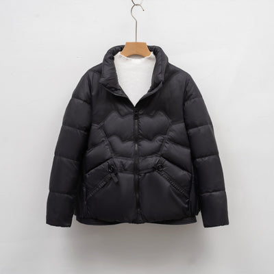 Damen Steppjacke mit dekorativen Knopfdetails und hohem Kragen Heidi-Mode