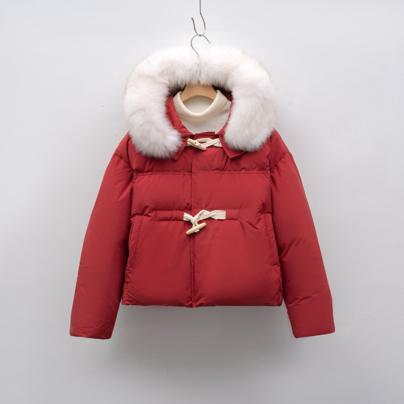 Damen modische Winterjacke mit Kunstfellkragen Heidi-Mode