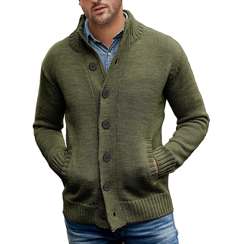 Herren Strickjacke mit modernem Design und praktischen Taschen Heidi-Mode