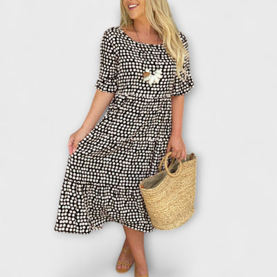 Blythea – Lässiges, gestuftes Midi-Kleid