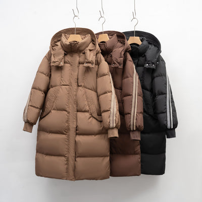 Damen Isolierter Wintermantel mit funktionalen Taschen und verstellbarer Kapuze Heidi-Mode