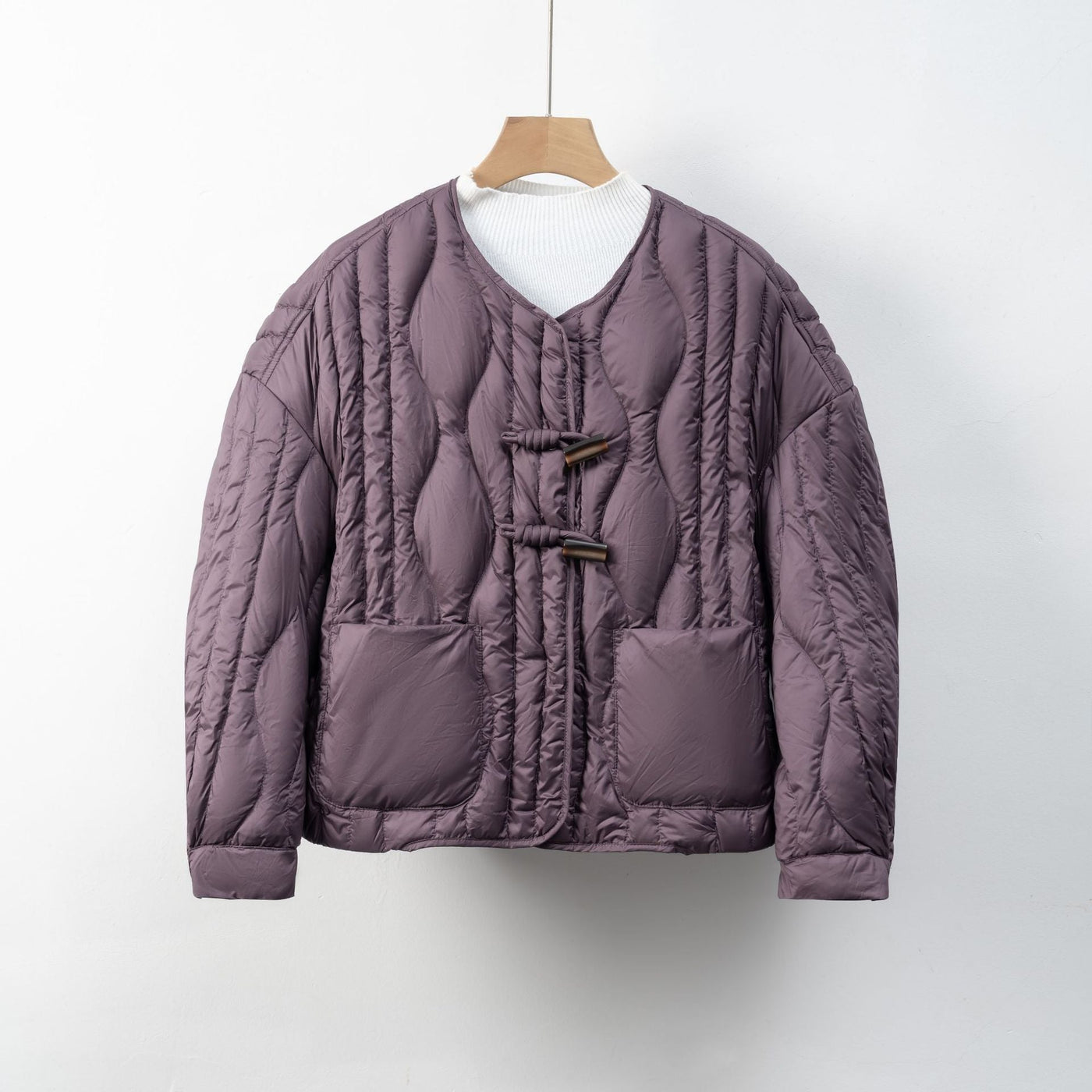 Damen Steppjacke mit praktischem Knopfverschluss und gemütlichen Taschen Heidi-Mode