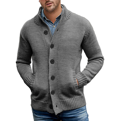 Herren Strickjacke mit modernem Design und praktischen Taschen Heidi-Mode