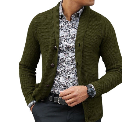 Herren Strickjacke mit eleganten Knopfdetails und strukturierter Textur Heidi-Mode