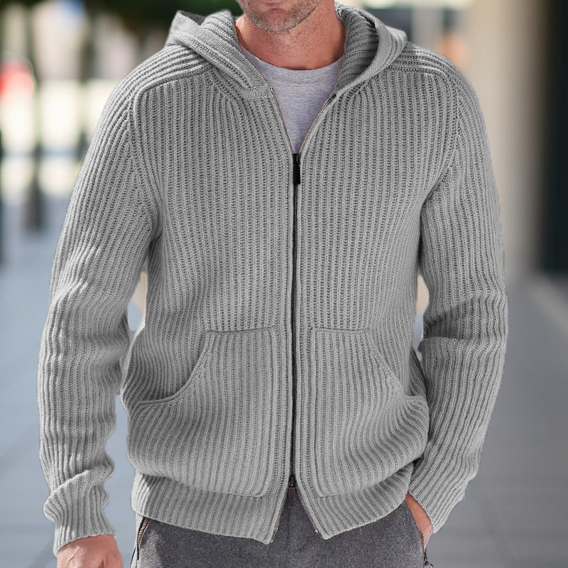 Herren Strickjacke mit Kapuze Heidi-Mode