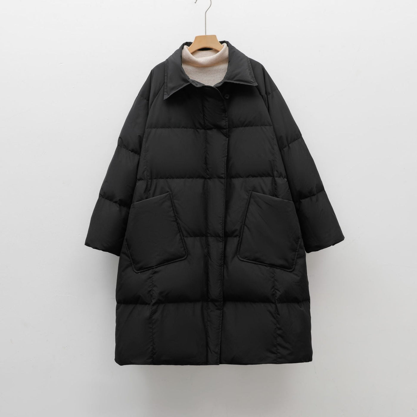 Damen Voluminöser Steppmantel mit abgerundetem Schnitt und praktischen Taschen Heidi-Mode