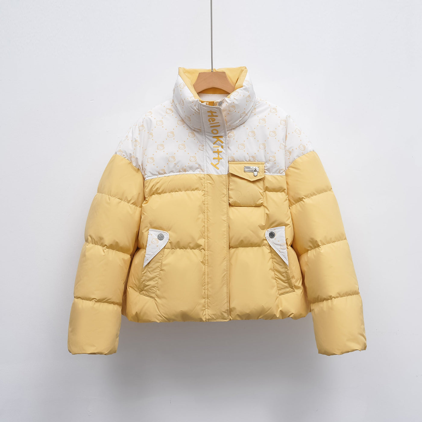 Damen Steppjacke mit hochschließendem Kragen und modischem Muster Heidi-Mode