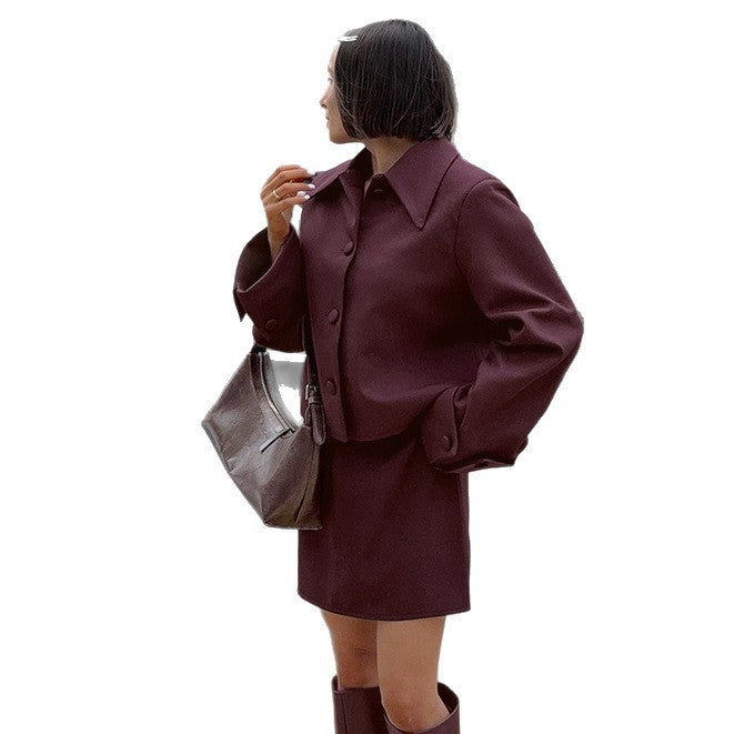 Damen Kurzjacke Mit Weitem Schnitt Und Eleganten Knopfdetails