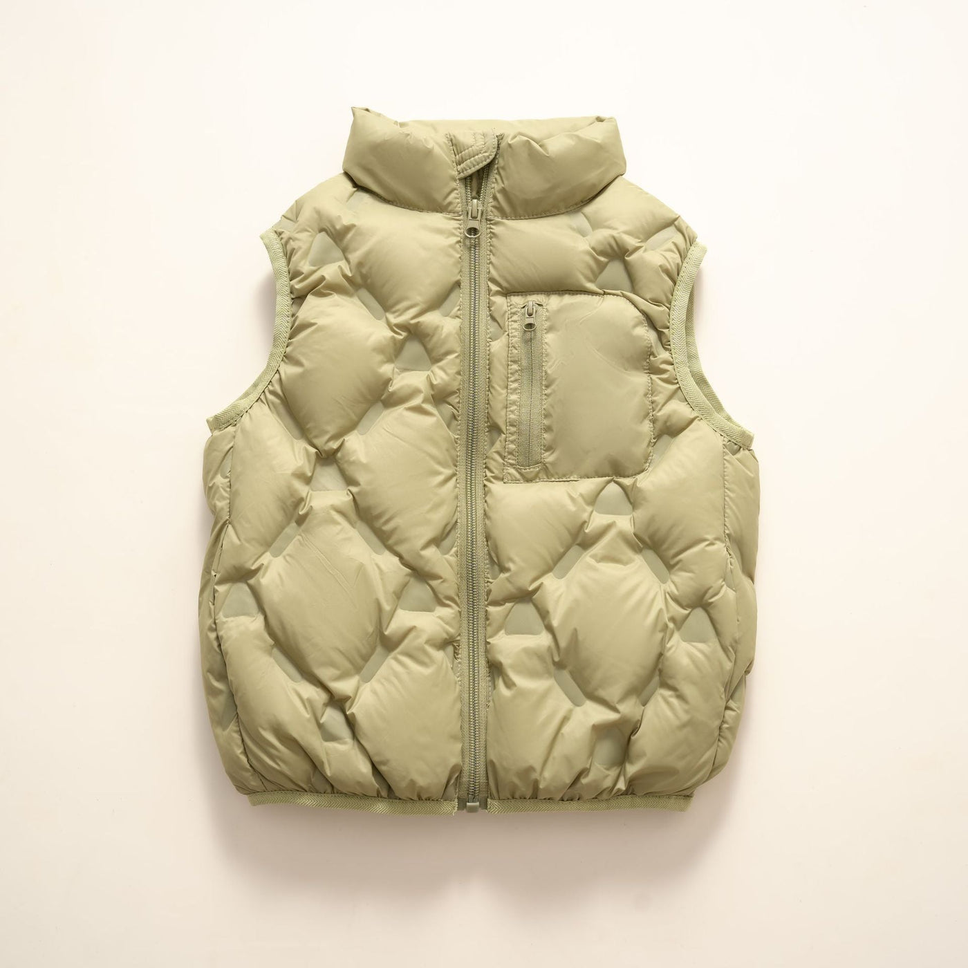 Damen Leichte gesteppte Weste mit hohem Kragen Heidi-Mode