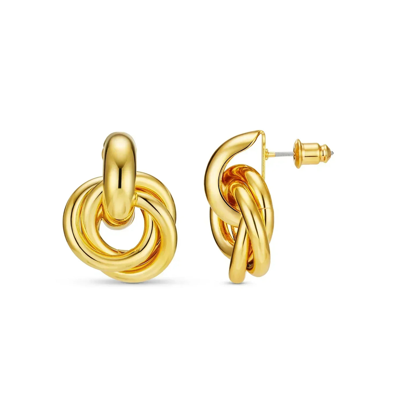 Marzella® | Aussage ineinandergreifende Ohrringe Gold