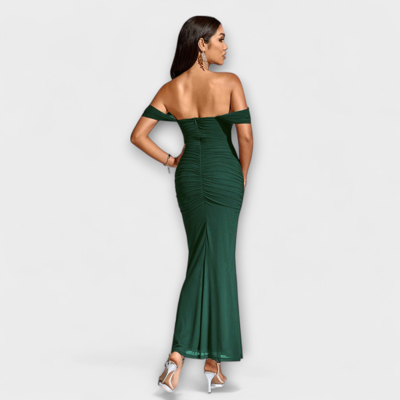 Ione - Off-Shoulder Ruffled Bodycon Dress