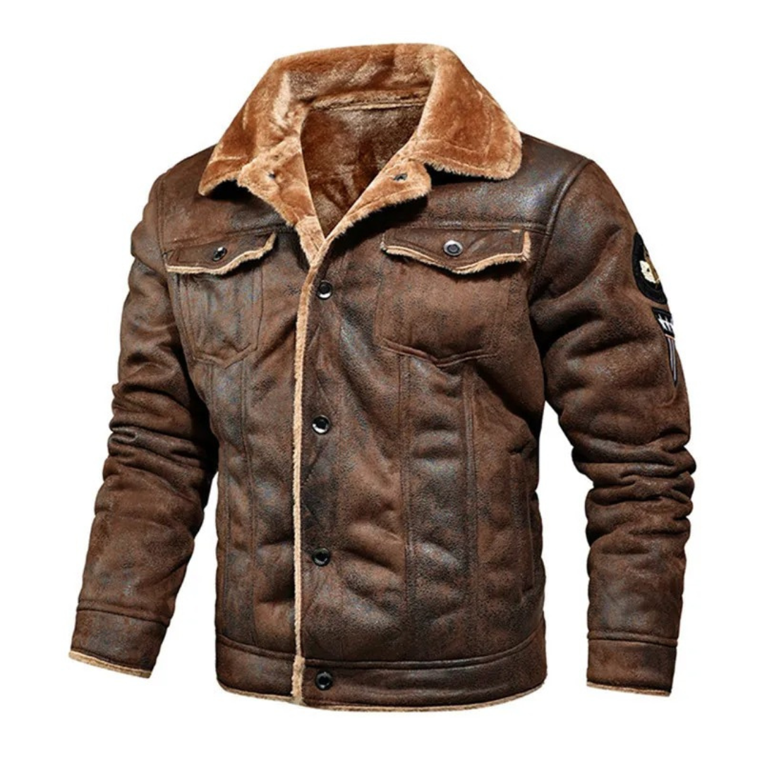 Andreas® | Warme und Vielseitige Lederjacke