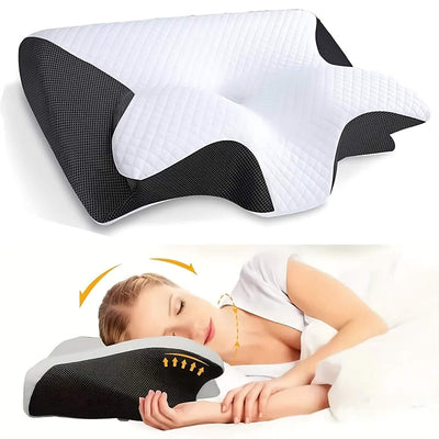 5-in-1-Memory-Foam-Kissen – Nacken- und Schulterstütze für Rücken-, Seiten- und Bauchschläfer