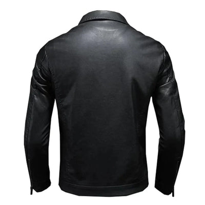 Keith – Herren Lederjacke in Schwarz mit Reverskragen & Reißverschluss, Klassischer Stil mit Modernen Details