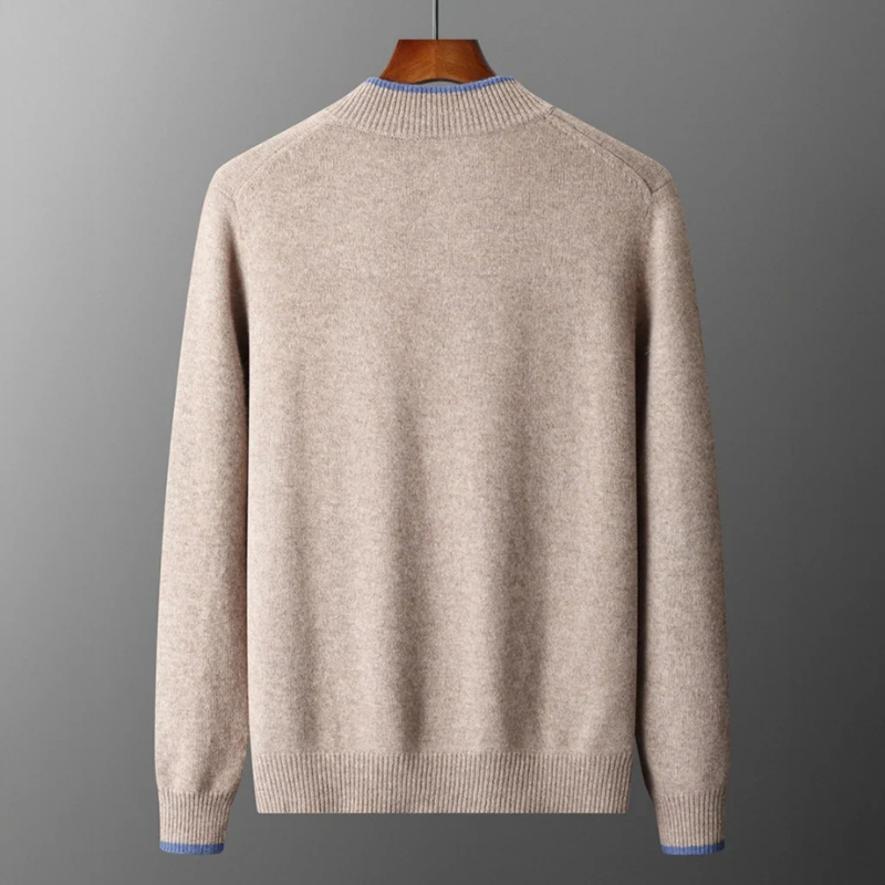 Weston | Herren Strickjacke mit Reißverschluss | Minimalistischer Stil mit Stehkragen