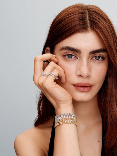 Pave Cuban Armband | Gold