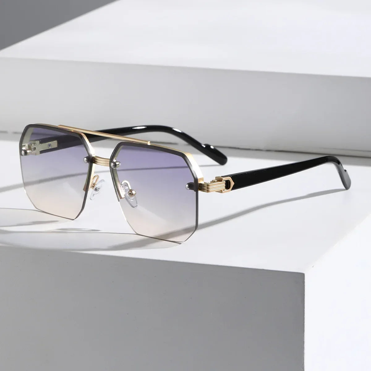 Moderne Stilvolle Geometrische Sonnenbrille für Herren | UV Schutz