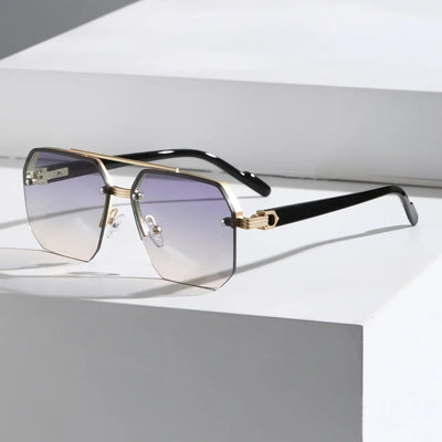 Moderne Stilvolle Geometrische Sonnenbrille für Herren | UV Schutz