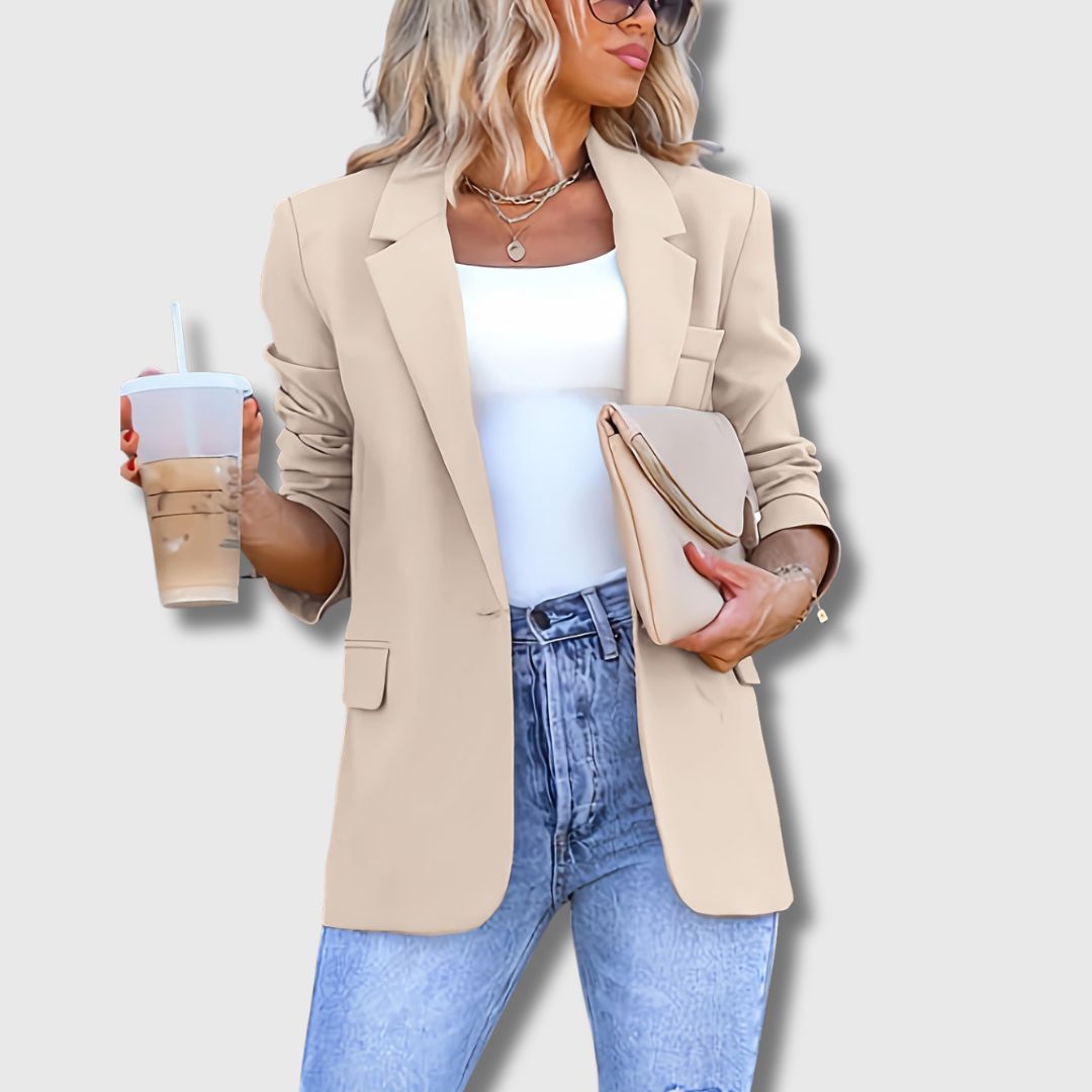 Sylvie - Damen Eleganz Beiger Blazer Limitierte Auflage