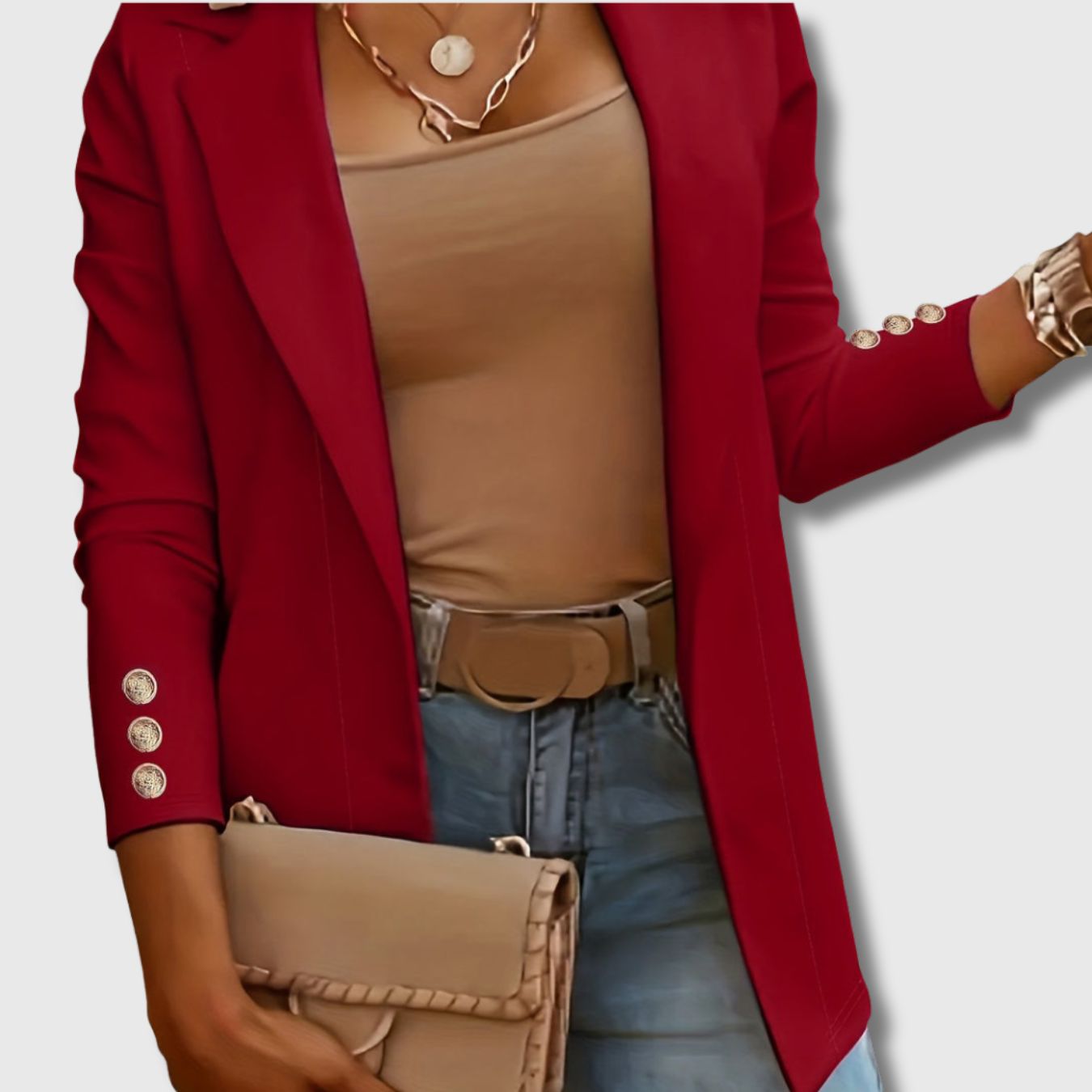 Noémie - Damen Elegante Lange Jacke Limitierte Auflage