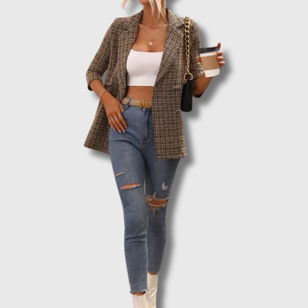 Sabine - Damen Chic Tweed Blazer Limited Edition