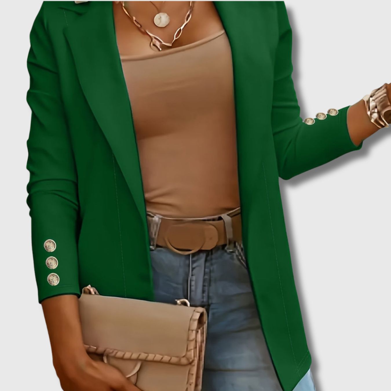 Noémie - Damen Elegante Lange Jacke Limitierte Auflage