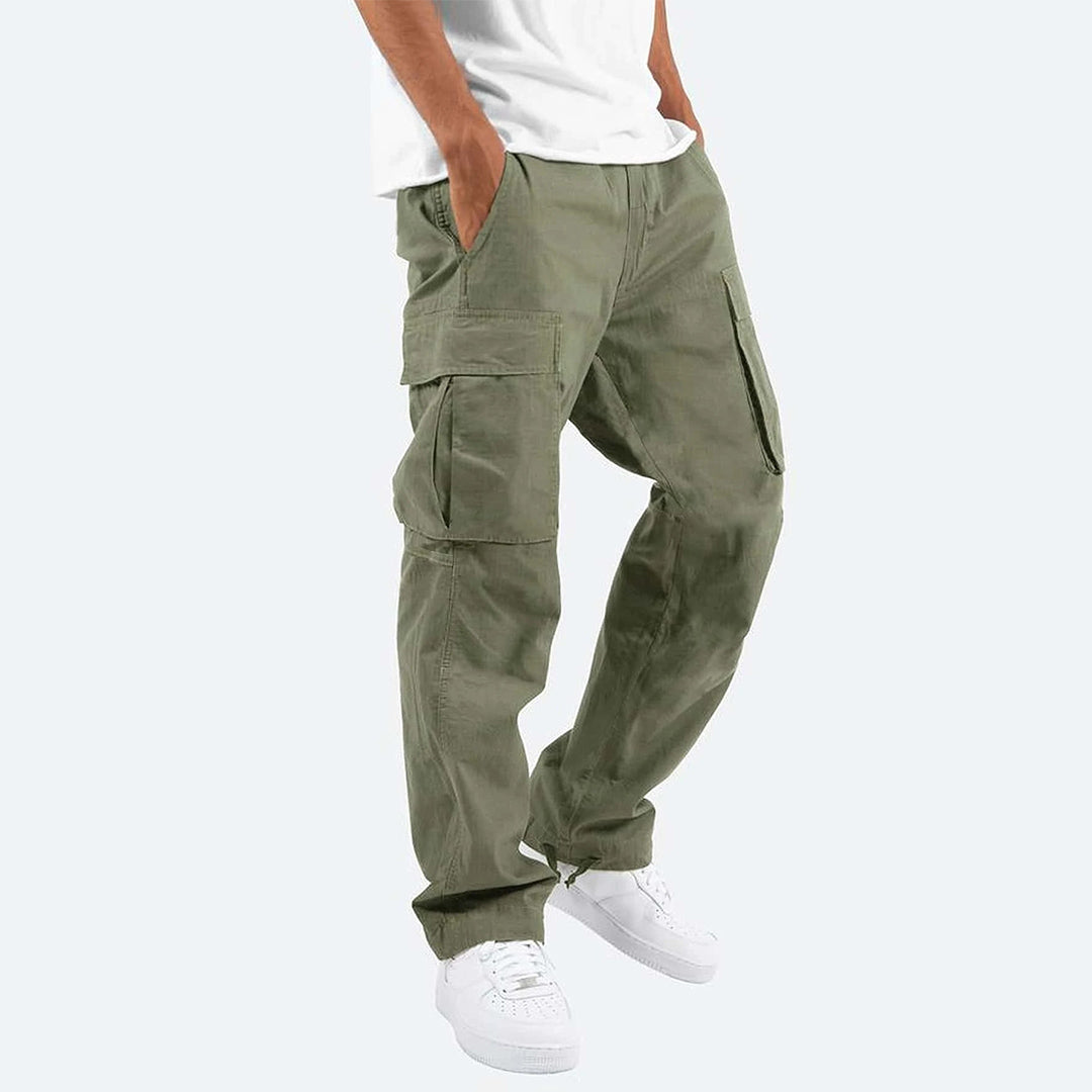 Cargo Hose Herren Weit Geschnitten | Mit Kordelzug und Taschen