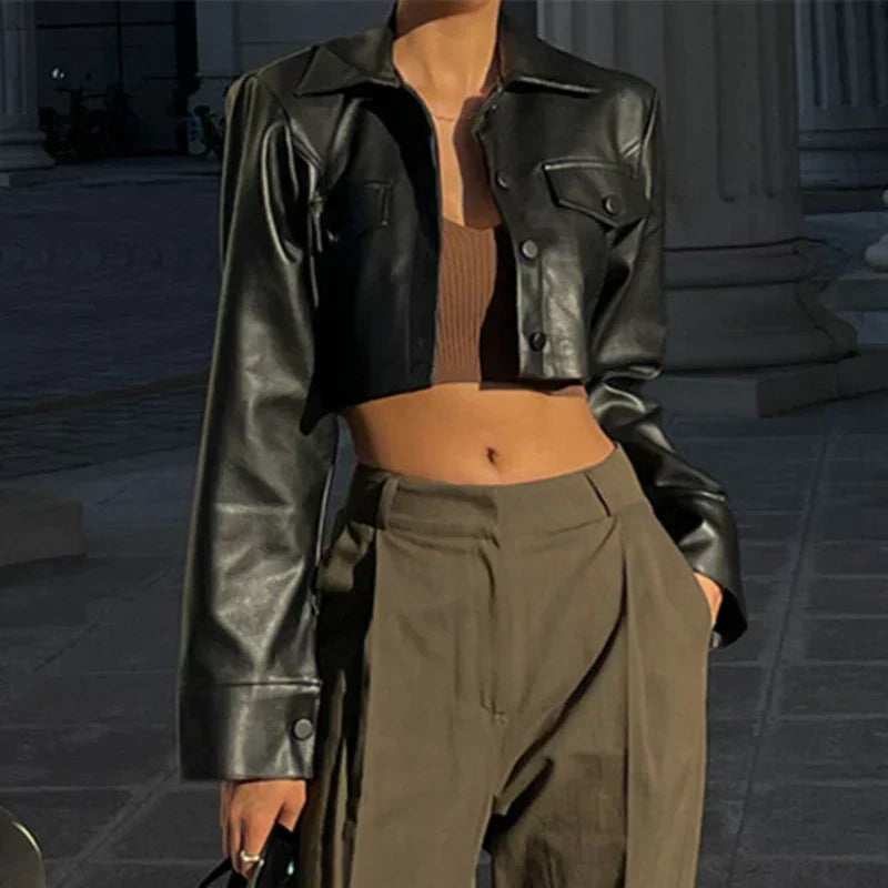 Babette® | Elegante Kunstlederjacke