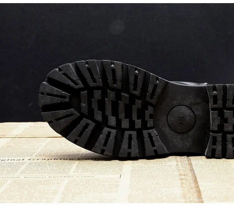 Magdalena | Damen Schnürstiefeletten in Schwarz mit Leder-Optik, Warmfutter & Profilsohle