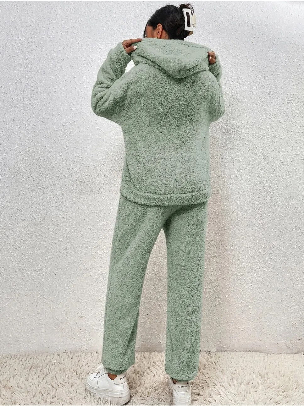 Wilfriede | Damen Teddy-Hausanzug Zweiteilig | Kuschelig & Warm