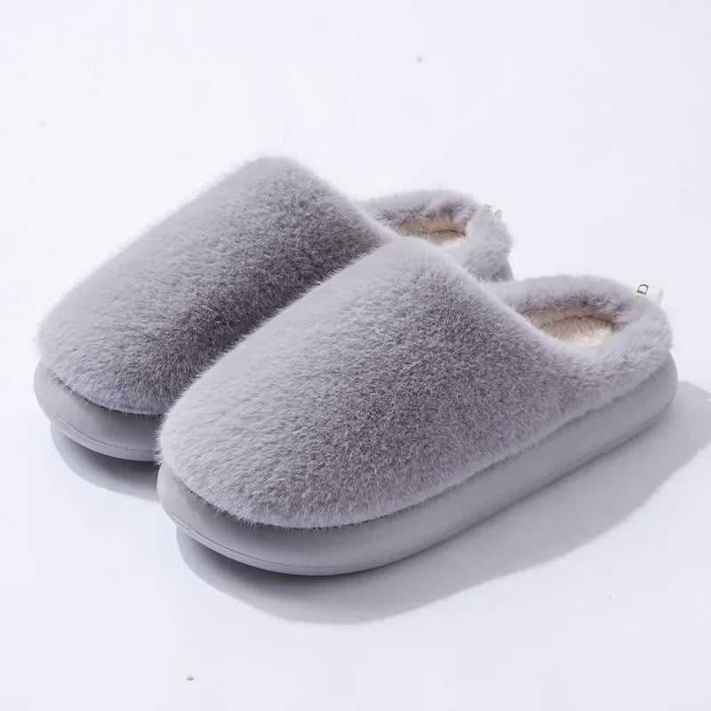 Kristina | Damen Plush Indoor Mules Hausschuhe mit geschlossenem Zehenbereich & warmem Futter