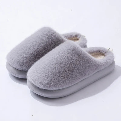 Kristina | Damen Plush Indoor Mules Hausschuhe mit geschlossenem Zehenbereich & warmem Futter