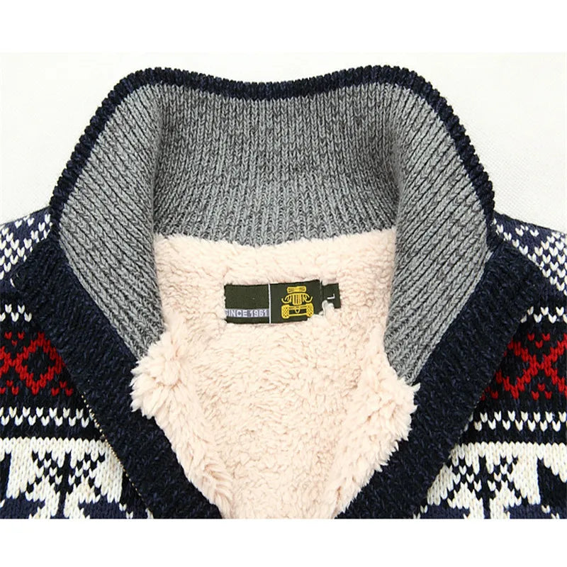 Logan | Vintage Strickjacke mit Reißverschluss