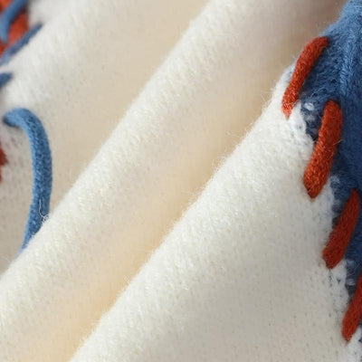 Herren Strickpullover Mit Patchwork-Design