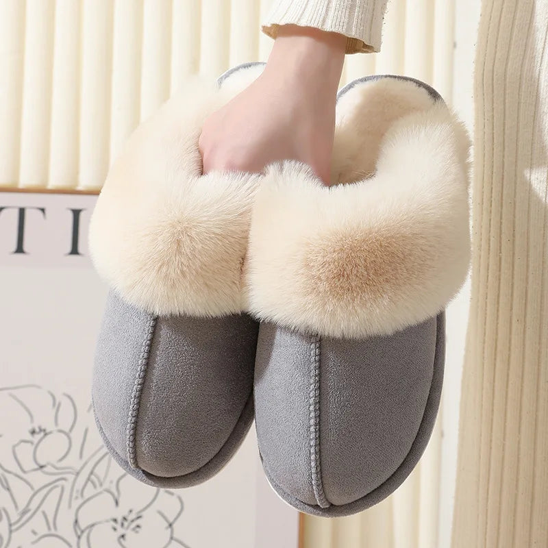 Kristin | Damen Plush Indoor Mules Hausschuhe mit weichem Futter & kuscheligem Komfort
