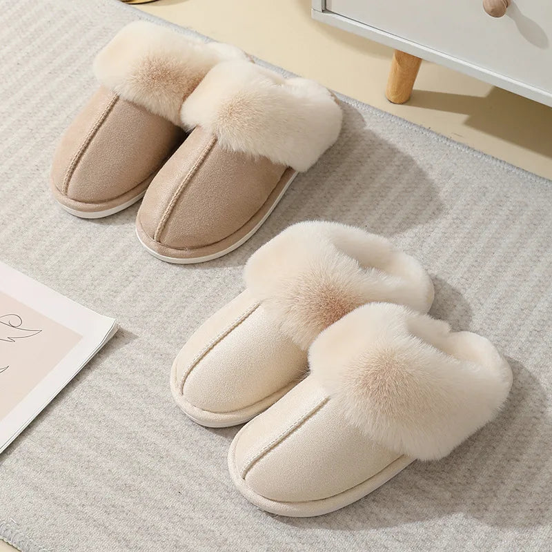 Kristin | Damen Plush Indoor Mules Hausschuhe mit weichem Futter & kuscheligem Komfort