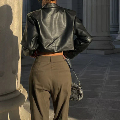 Babette® | Elegante Kunstlederjacke