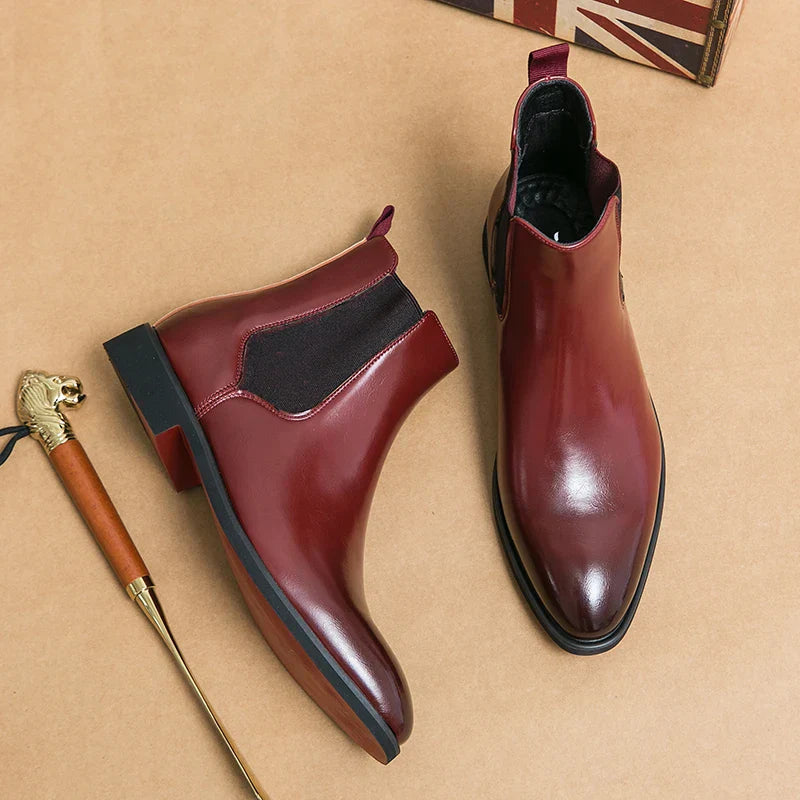 Merrick | Herren Chelsea Slip-On Stiefel mit roter Sohle & klassischem Design