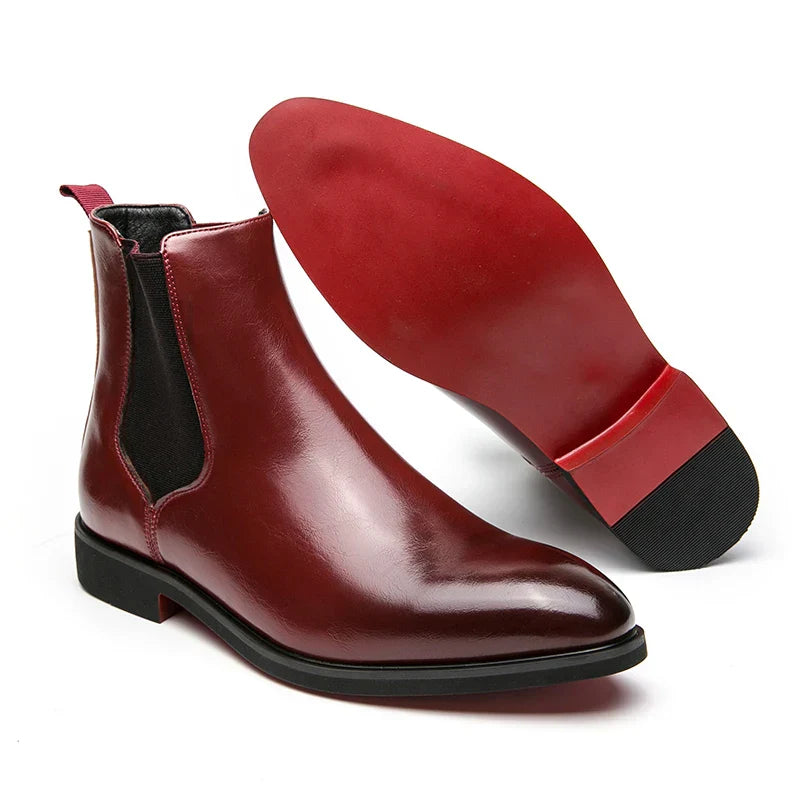 Merrick | Herren Chelsea Slip-On Stiefel mit roter Sohle & klassischem Design