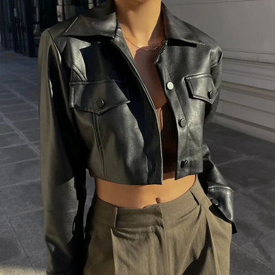 Babette® | Elegante Kunstlederjacke