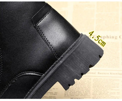 Magdalena | Damen Schnürstiefeletten in Schwarz mit Leder-Optik, Warmfutter & Profilsohle