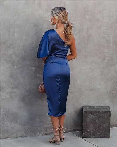 Sahari – Elegantes One-Shoulder Kleid für besondere Anlässe