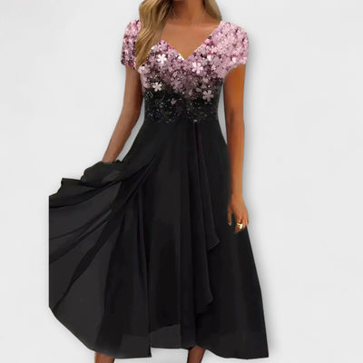 Lara - Damen Chiffon Partykleid