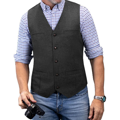 Herren Trachtenhemd | Slim Fit Herringbone Vest