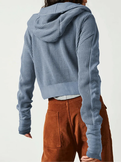 Damen Kapuzenjacke Mit Strukturmuster