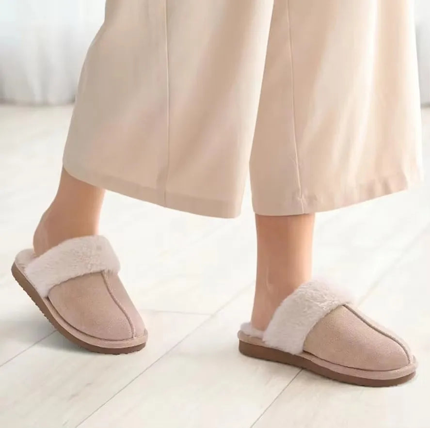 Kristin | Damen Plush Indoor Mules Hausschuhe mit weichem Futter & kuscheligem Komfort