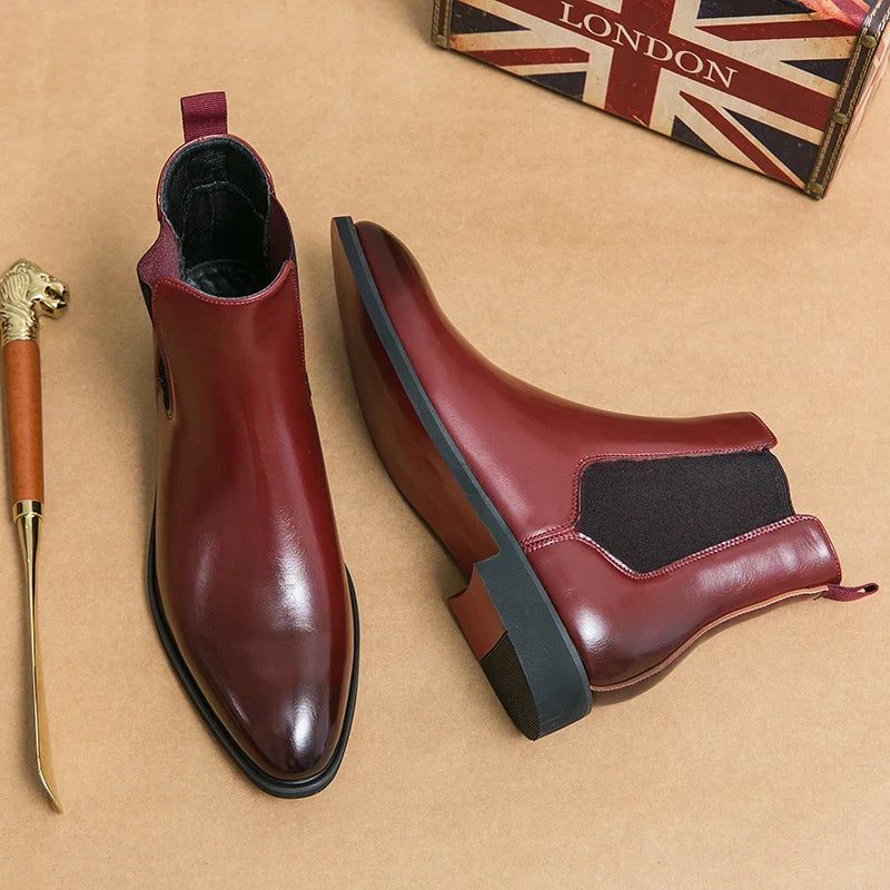 Merrick | Herren Chelsea Slip-On Stiefel mit roter Sohle & klassischem Design