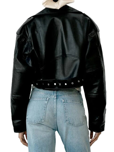 Klassische Damen Bikerjacke | Lässig